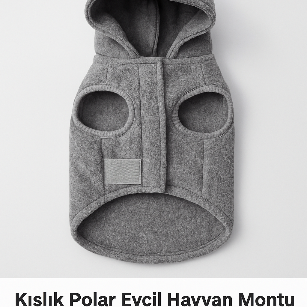 Kışlık Polar Evcil Hayvan Montu – Kapüşonlu ve Sıcak Tutucu